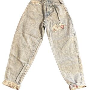 Floral Patchwork Jeans